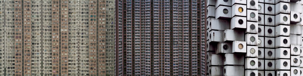 The Architectu re of Density, Michael Wolf (left & middle), Nakagin Capsule Tower, Kisho Kurokawa (right)