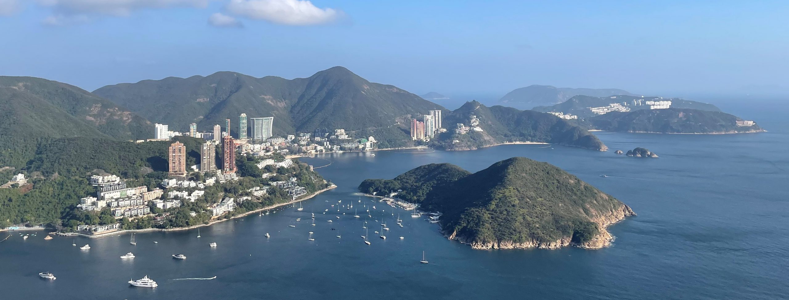 Hong Kong skyline and construction landscape
