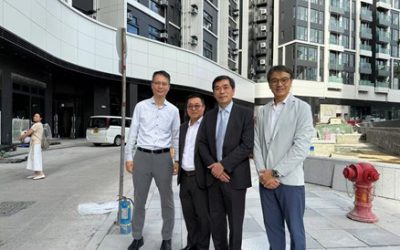 Colleague Lennon Choi and I accompanied Mr. Ricky Wong, Vice Chairman and Managing Director of Wheelock Properties, to visit the HKU High West MiC project on 10 July 2026.